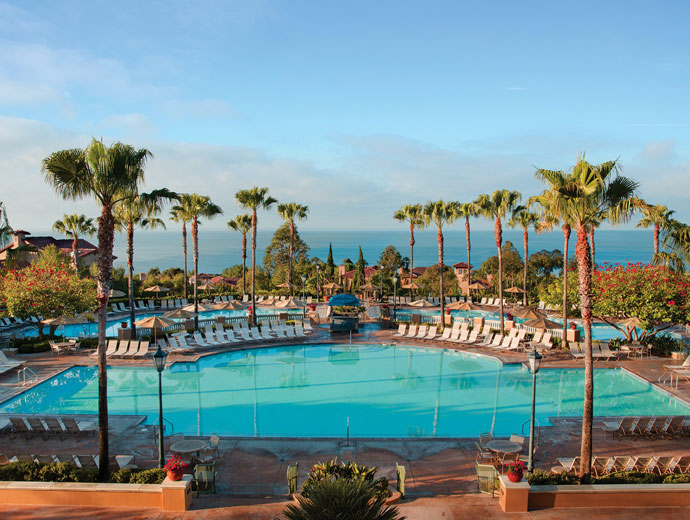 View of the main pool at Marriott's Newport Coast Villas in Newport Coast, California.